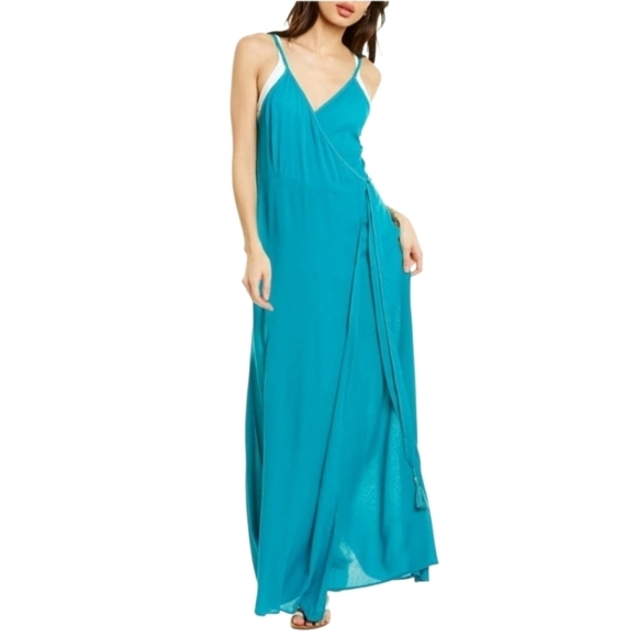 Trina Turk Other - Trina Turk Brittany Tassel Maxi Wrap Dress Cover-up